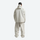 Men's breathable ski jacket with chest zip pockets - white jacket with white pants, for cold-weather winter sports
