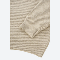 
                  
                    Soft boxy fleece sweater for cold days - oatmeal beige boxfleece half-zip sweatshirt, for layering in cold weather
                  
                