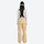 Women's waterproof 2L ski jacket and bib pants - tan snow pants, on-model back view, for cold-weather winter sports