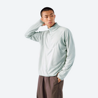 
                  
                    Unisex boxfleece half-zip sweatshirt - mint boxfleece half-zip sweatshirt on men, for travel and daily commute
                  
                