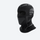 Mesh panel balaclava neckwarmer set - black mesh balaclava, side view, for skiing and snowboarding