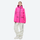 Women's waterproof 2L snow jacket and pants - pink jacket with white pants, for cold-weather winter sports