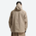 Men's breathable ski jacket with chest zip pockets - tan jacket, on-model back view, for skiing and snowboarding