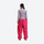 Women's 2-layer snowboard jacket and pants - lavender base layer top with rose red snow pants, for skiing and snowboarding