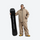 Men's waterproof 2L snow jacket and pants - tan jacket with tan pants, for resort and street wear