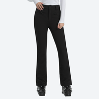
                  
                    Women's slim waterproof ski trousers for resort - black ski pants, front standing view, for resort ski days
                  
                