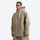 Men's breathable 2L snowboard jacket and pants - tan, on-model three-quarter front view, for resort and street wear