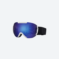 
                  
                    Anti-fog spherical ski goggles - blue mirror spherical lens, front view, for ski touring and alpine runs
                  
                