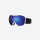 Anti-fog spherical ski goggles - blue mirror spherical lens, front view, for ski touring and alpine runs
