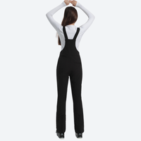 
                  
                    Women's stretchable ski bib with adjustable suspenders - black slim fit ski bib, for skiing and snowboarding
                  
                