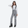 Women's slim ski bib with inner snow skirt - houndstooth slim fit ski bib, for skiing and snowboarding
