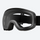 OTG spherical ski goggles - black frame smoke lens, front view, for skiing and snowboarding