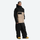 Men's waterproof 2L snow jacket and pants - black and tan colorblock jacket with black pants, for skiing and snowboarding