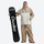 Men's breathable 2L snowboard jacket and pants - tan and white colorblock, for cold-weather winter sports