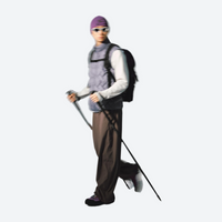 
                  
                    Ultralight water-repellent down series for men and women - gray ultralight down vest on men with purple beanie
                  
                