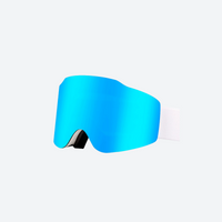 
                  
                    Cylindrical snow goggles with UV protection anti-fog lens - blue cylindrical ski lens, product view, for resort ski days
                  
                