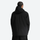 Men's waterproof 2L pullover snow jacket and pants - black, on-model back hood view, for cold-weather winter sports