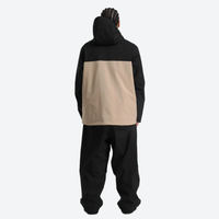 
                  
                    Men's waterproof 2L pullover snow jacket and pants - black and tan colorblock, for powder days and winter commute
                  
                