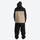 Men's waterproof 2L pullover snow jacket and pants - black and tan colorblock, for powder days and winter commute