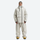 Men's breathable 2-layer snowboard jacket and pants - cream jacket with cream pants, for cold-weather winter sports