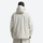Men's waterproof 2L pullover snow jacket and pants - off-white cream, on-model back hood view, for cold-weather winter sports