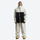 Men's waterproof 2L pullover snow jacket and pants - cream and black colorblock, 2-layer waterproof breathable shell