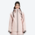 Men's waterproof 2L snow jacket and pants series - light pink jacket, on-model front view, for cold-weather winter sports