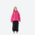 Kids 3L waterproof snow jacket and pants suit - magenta jacket with black pants, for kids skiing and snowboarding