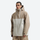 Men's breathable 2L snowboard jacket and pants - tan and white colorblock, for skiing and snowboarding