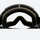 Cylindrical ski goggles with anti-fog UV lens - black frame cylindrical ski goggles, foam vent close-up, for resort ski days