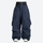 Men's breathable 3-layer ski pants with mesh vents - navy cargo snow pants, for powder and piste riding