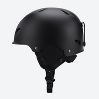 
                  
                    Ember lighter stronger snow helmet with mirror goggles - black snow helmet, side view, for snow sports weekends
                  
                