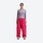 Women's waterproof 2L snow jacket and pants - lavender base layer top with rose red snow pants, on-model front view
