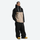 Men's breathable 2L snowboard jacket and pants - black and tan colorblock, for resort and street wear