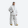 Men's breathable ski pullover set - light gray jacket with light gray pants, for cold-weather winter sports