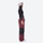 Breathable ski jacket and snow pants combo - women's wine colorblock pants with black base layer, on-model side view