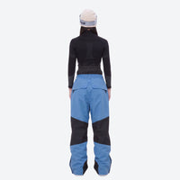 
                  
                    Waterproof snow jacket and pants set - women's blue pants with black base layer, waterproof breathable shell fabric
                  
                