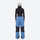 Waterproof snow jacket and pants set - women's blue pants with black base layer, waterproof breathable shell fabric