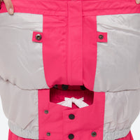 
                  
                    Women's breathable ski jacket with iridescent straps - pink jacket, for resort and street wear
                  
                