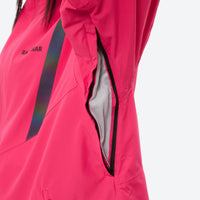 
                  
                    Women's breathable ski jacket with iridescent straps - pink jacket, for cold-weather winter sports
                  
                