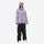 Waterproof 2L snow jacket and pants set - women's solid lavender, on-model full-body front view, for resort and powder riding