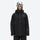 Women's waterproof 2L snow jacket and bib pants series - black jacket with black bib pants, on-model full-body front view