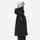 Waterproof snow jacket and pants set - black, on-model back hood view, for resort and backcountry days