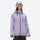 Waterproof snow jacket and pants set - lavender, on-model front view, for skiing and snowboarding
