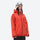 Breathable 2L snowboard jacket and pants - women's solid orange-red, for all-mountain and backcountry days