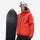 Colorblock ski jacket and pants set - women's solid orange-red, for skiing and snowboarding
