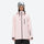 Waterproof snow jacket and pants set - light pink, on-model front view, for skiing and snowboarding