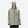 Breathable ski jacket and snow pants combo - sage green, on-model front view, for resort and backcountry days