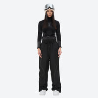 
                  
                    Colorblock snowboard jacket and pants set - women's black slim fit, for cold-weather winter sports
                  
                