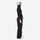 Waterproof snow jacket and pants set - women's black slim fit, on-model side view, for skiing and snowboarding